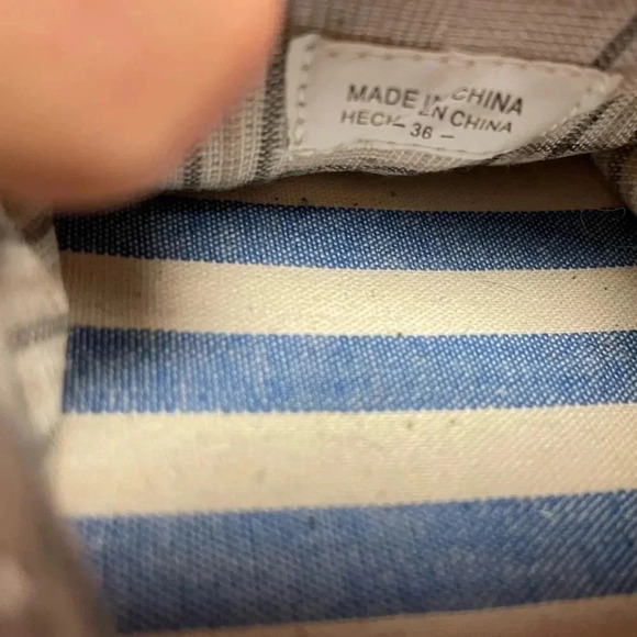 United Colors Of Benetton Espadrilles  Blue And White Size 36 - Picture 8 of 8